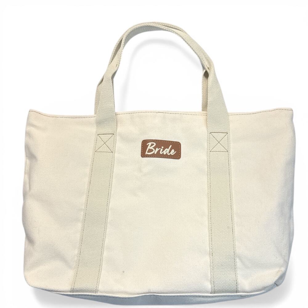 Bride Canvas Tote Bag Wedding Day Essentials Bridal Shower Honeymoon Gift
